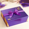 Embalagem de caixa de presente de chocolate impressa personalizada com fita