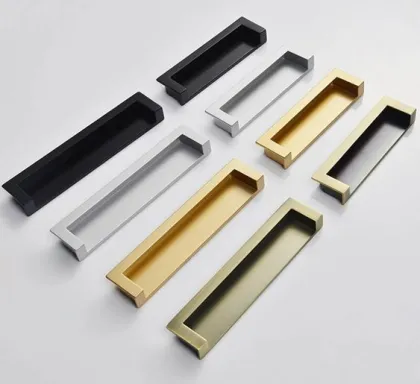 Custom Aluminum Wardrobe Sliding Door Frame Handle Profile