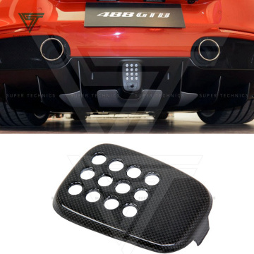 Carbon Fiber Rear Fog Lamps Cover for 2015-2017 Ferrari 488 GTB Spider Bumper Kit