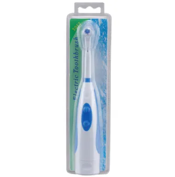 IPX4 Waterproof Adult Toothbrush with Whitening, Rotating Head, and Soft Bristles - Battery Operated