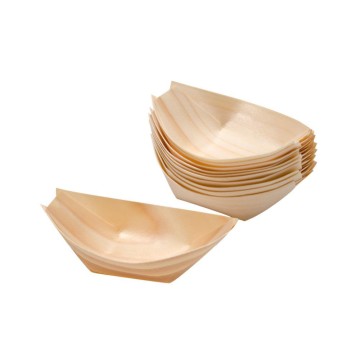 Wood boat tray from 2.5in to 9in