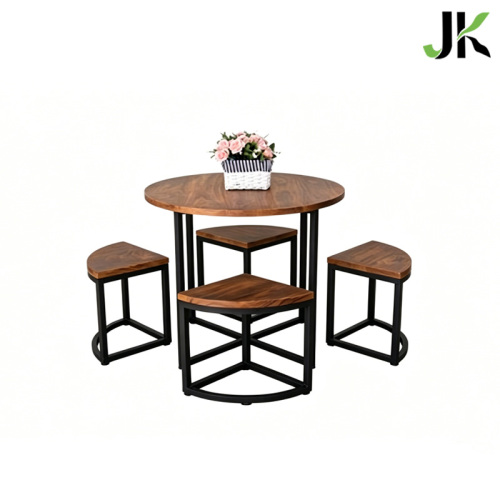 Ensemble de tabourets de table à manger ronde en bois massif