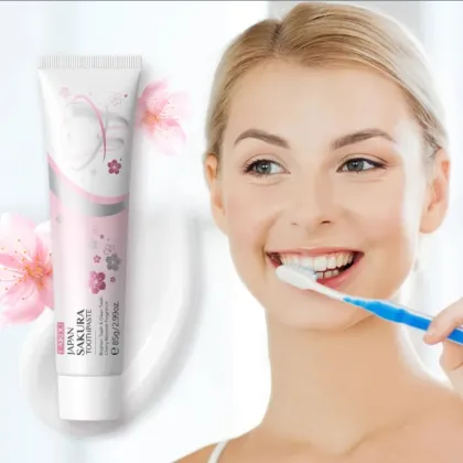 Wholesale Natural Cherry Blossom Mint Toothpaste for Fresh Breath Oral Care