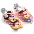 Bulk 100 Stks Pastel Baby Girl Kind Kids Elastische haarband Zoet Dessert Decoratie Rubber Haarband Hoofdband Paardenstaarthouder