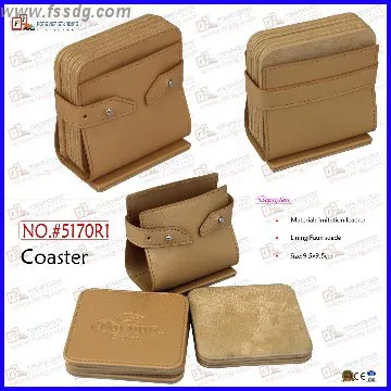 Leather designer tea Serving coaster sets