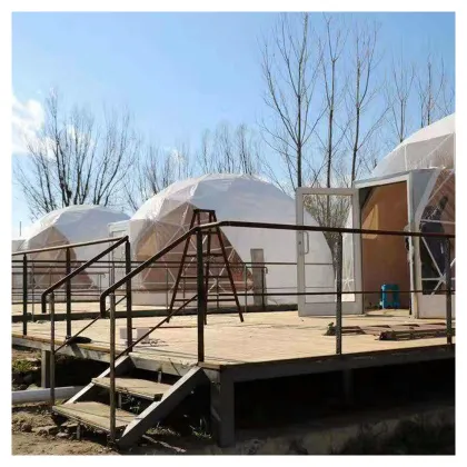 High Quality 7m Glamping Domes with Bathroom for Resorts and Hotels