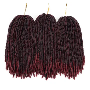Nubian Twist Curly Crochet Hair Braid Synthetic Ombre Braiding Hair Spring Twist Crochet Braids Nubian Twist