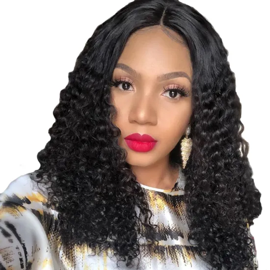 Cheap Swiss Lace Closure Deep Wave Short Bob Wigs ,100% Cuticle Aligned Virgin Brazilian Human Hair Short Bob Wigs