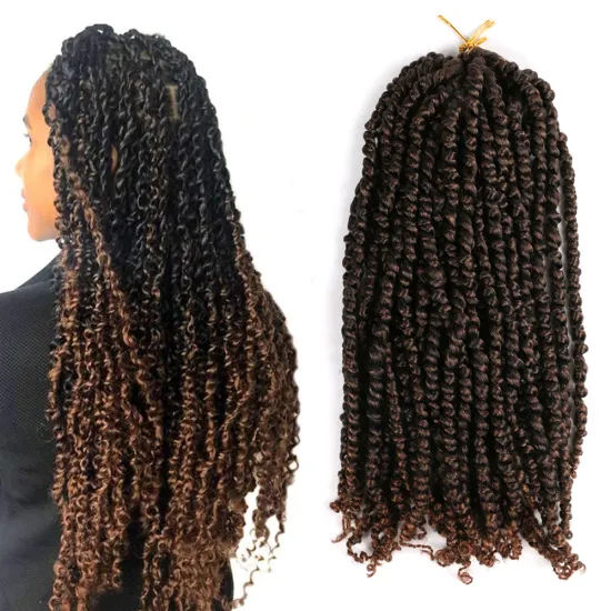 Pre twisted Passion Twist Hair Spring Twist Crochet Hair Pre looped Ombre Bohemian Synthetic Hair Extensions