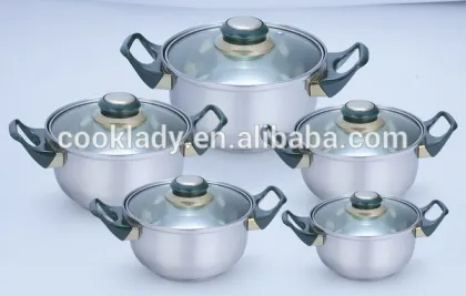 10pcs cheap item master chef stainless steel cookware set