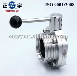 threaded sanitary butterfly valve