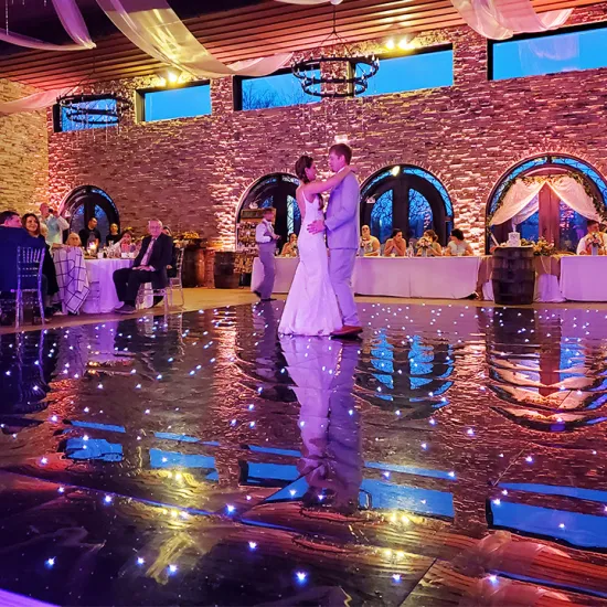Wireless LED Dance Floor Lights with 2FT Starry Sky Effect for Weddings and Parties