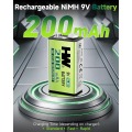 可充電 9V 鎳氫電池 200mAh 硬體