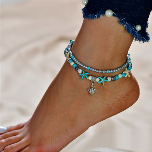 Ocean summer beach foot chain