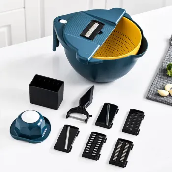 12-in-1 Vegetable Slicer: Multifunction Tool for Potato Peeling, Carrot, Onion Grating, and More - Kitchen Accessory Set