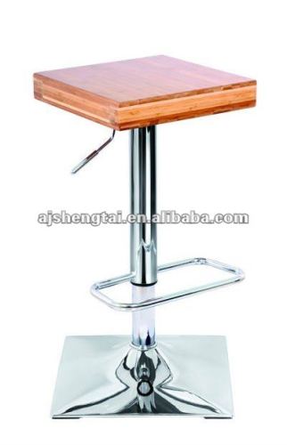 High footrest wooden high end bar stool chair