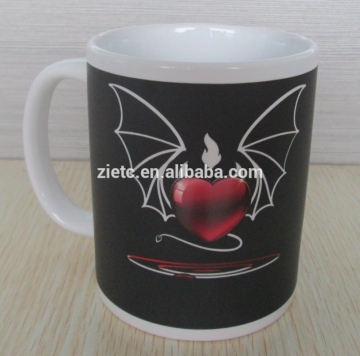 heat-sensitive color changing mugs with customized design for gift promotion
