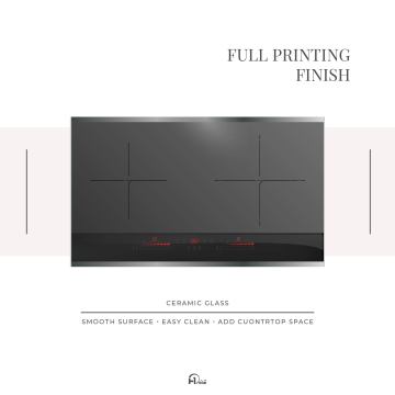 Black High-Class Built-in 4600W Double Induction Cooker with Digital Touch Panel
