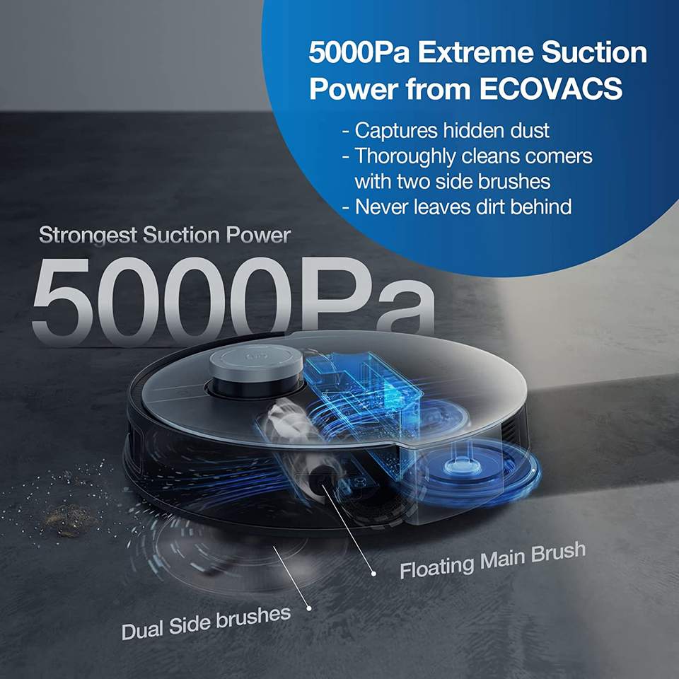 ذكي 5000PA Ecovacs Deebot X1 مكنسة مكنسة