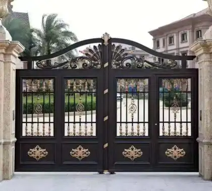 Safety Designs Anti-theft Main Gate Aluminum Art Courtyard Villa Front Doors