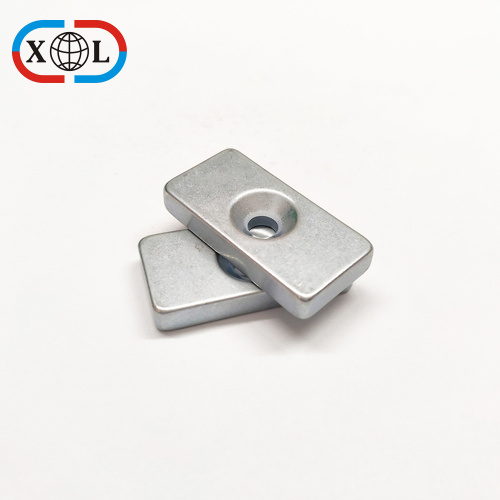 Rectangular Neodymium Magnet with Countersunk Hole