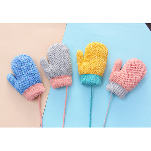 Thick warm children's gloves with fleece for women