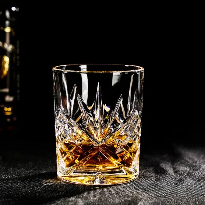 Engraved 315ml Diamond Whisky Tumbler Glass