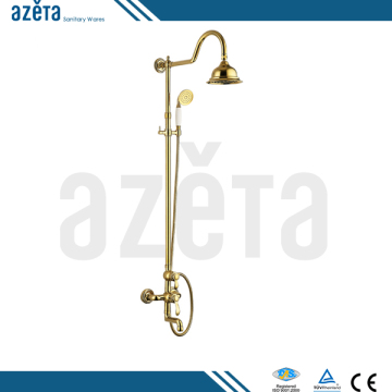 Bathroom European Gold Rain Shower Set Bath Mixer Bath Tub Faucet