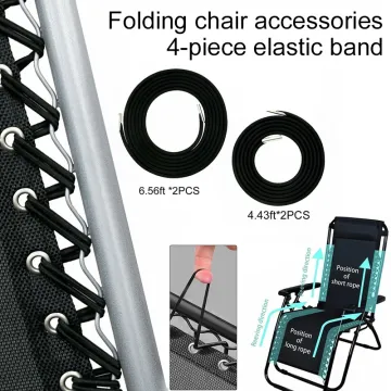4 Pcs Elastic Cord Stable for Zero Gravity Reclining Garden Sun Lounger Chairs UND Sale