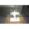 Modern white high gloss dining table