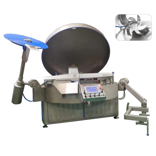 Large capacity industrial vacuum bowl cutter