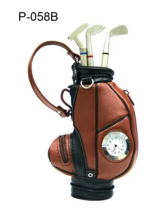 Novelty Design 3pcs Golf pen and Metal Pen Holder