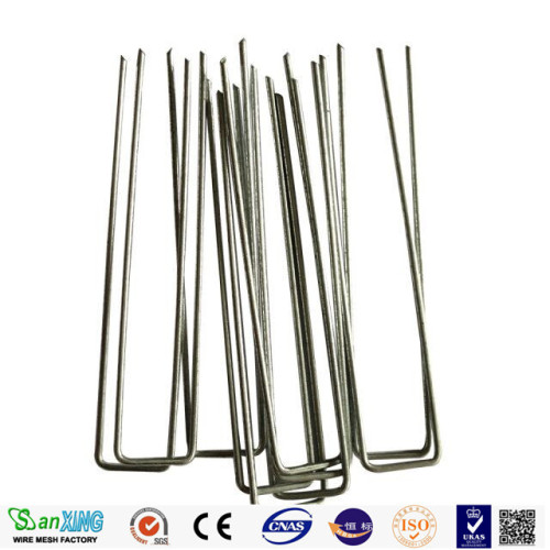 Garden Staples/u Shaped Turf Nails/turf Pins 15cm Metal U Shaped Garden Securing Pegs Sod Staples New Zealand Green Galvanized Weed Mat Peg Garden Stakes Sod staples Factory