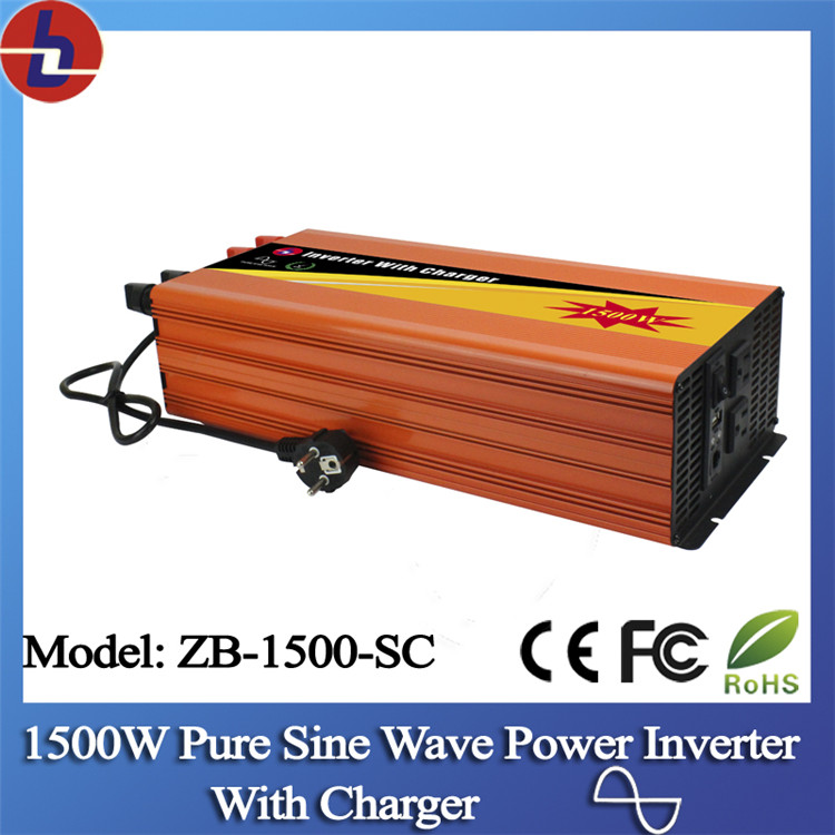 1500W DC to AC Pure Sine Wave Power Inverter with Charger