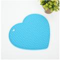 Table Coaster Heart Shape Red Silicone Mat