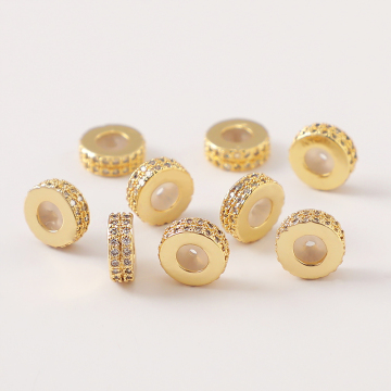 18K Gold Plated Crimp Beads and Spacer Beads for Jewelry Making