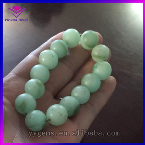 8mm luminous glass stones string glow gems beads bracelet