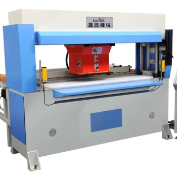 35T Auto-feeding Rubber Roll Precision Four Column Hydraulic Travelling Head Cutting Machine