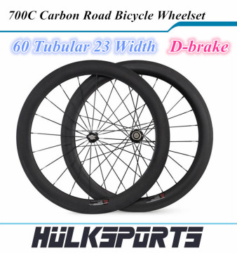 Top quality new style 700C Disc Road Bike Wheel Set Toray T700 carbon road bicycle 60mm tubular with 23mm width