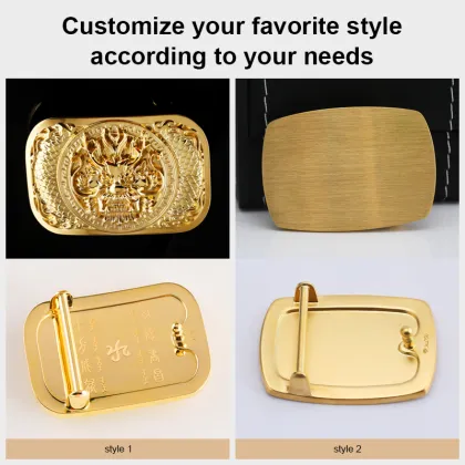 925 Silver Gold Plated Dragon Head 3D Belt Buckle