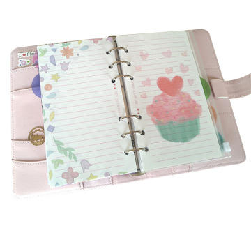Cartoon Color 6-Hole Filler Paper Notebook - A5, A6, A7 Size