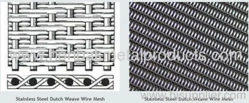 Stainless Steel Dutch Weave Wire Mesh 