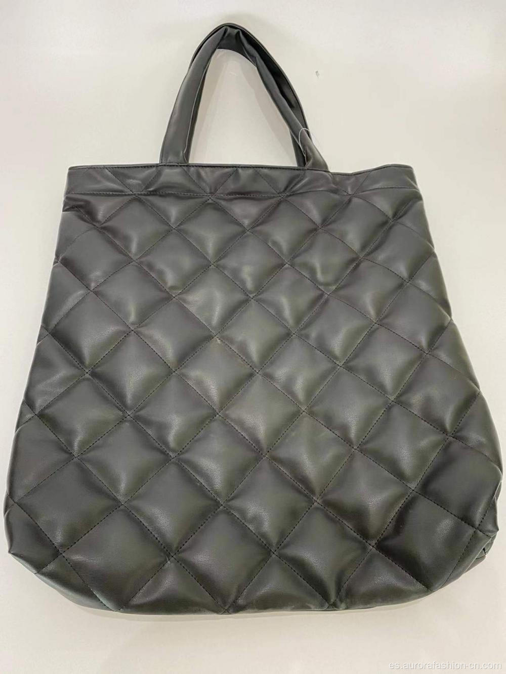 Bolsas de compras grandes de PU negro