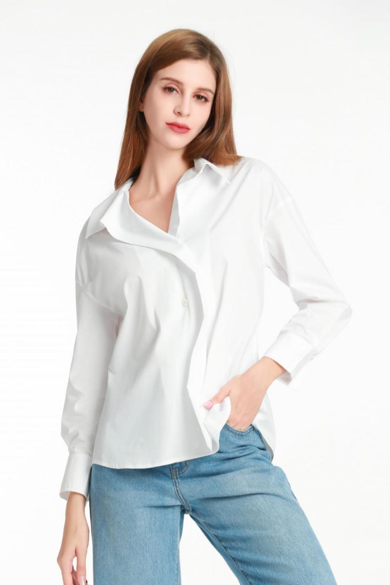 Turn-down Collar Long-sleeved Shirt