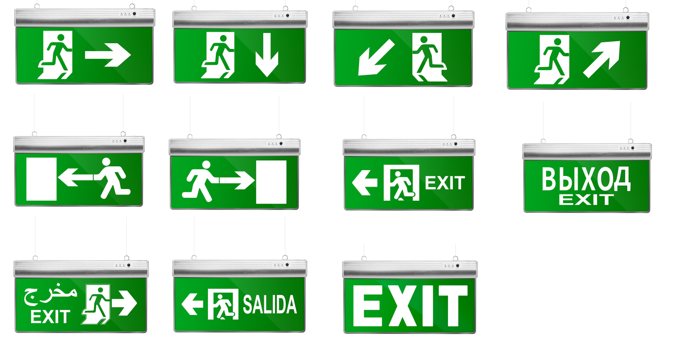 LED rechargeable exit sign