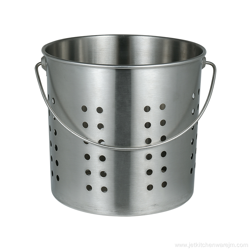 Oblique Style Stainless Steel Strainer Bucket