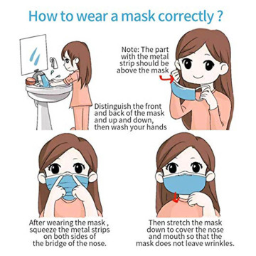 Maschera di protezione per il viso a 3 strati