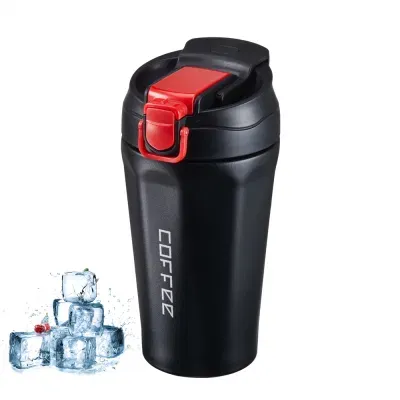 Direct Drinking Pop-up Straw Function Stainless Steel Gift 14oz Travel Coffee Mug