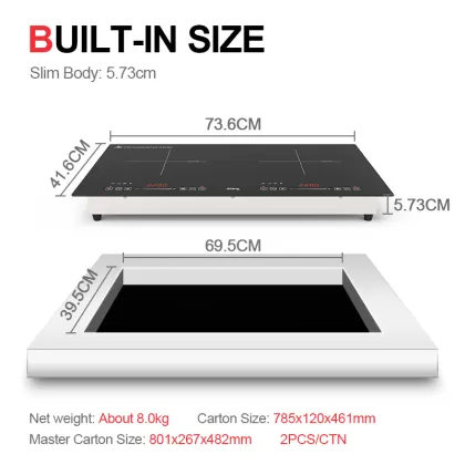 Intelligent Prestige Induction Stove - 220V Double Hob Electric Cooker