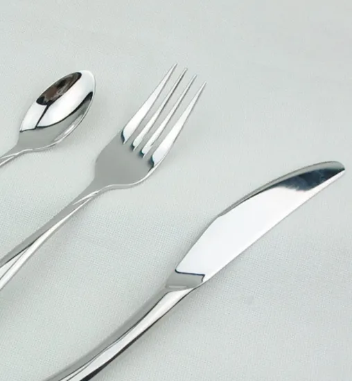High-quality all-steel knife and fork for hotel use
